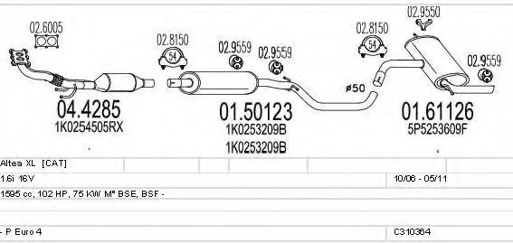 MTS C310364015985 Exhaust System